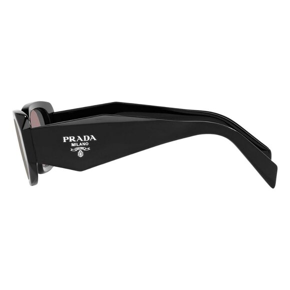 New PRADA Black Rectangle PR 17WS 1AB-07Z Sunglasses Women - Picture 3 of 4